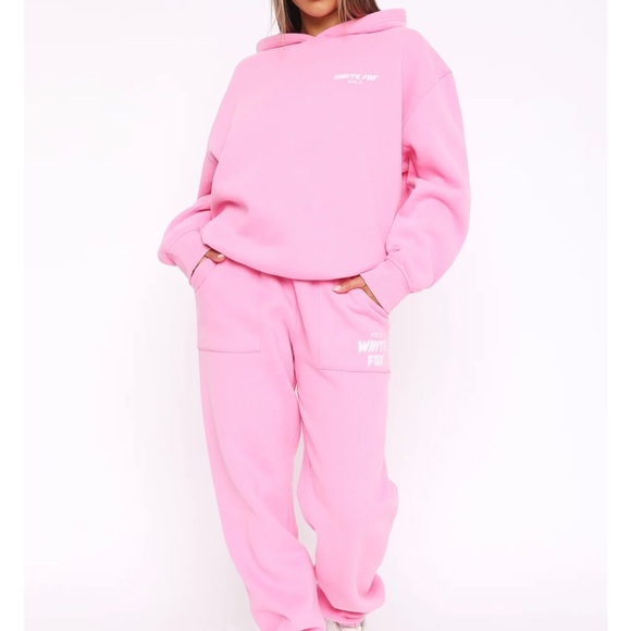White fox  Pink Sweatpants Bubblegum brand new - Picture 2 of 3